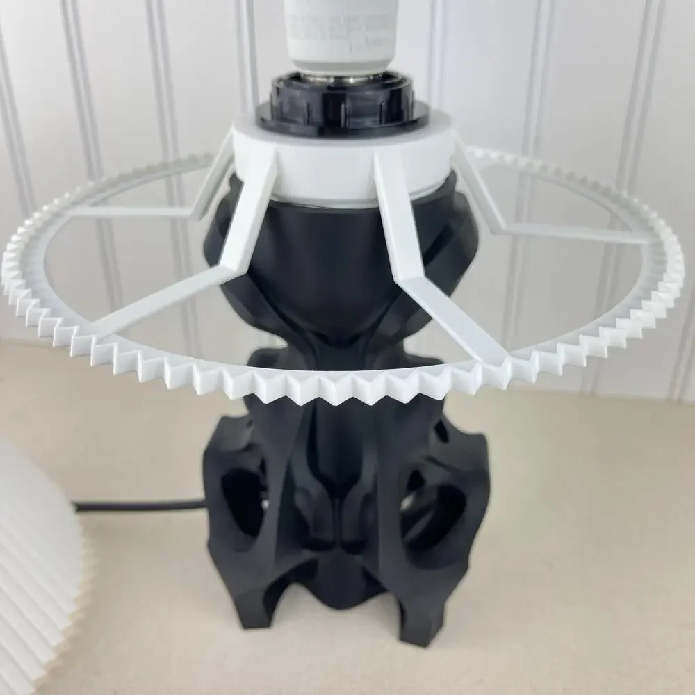 Organic Base Table Lamp, Flutter Table Lamp, Structural Desk Lamp and Shade